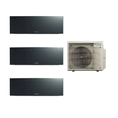Aparat de aer conditionat multisplit Daikin Bluevolution cu trei unitati interne Emura 9000 BTU, 9000 BTU si 12000 BTU Black, Unitate Externa 24000 BT foto