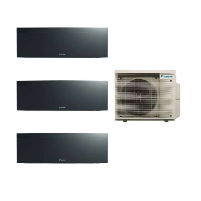 Aparat de aer conditionat multisplit Daikin Bluevolution cu trei unitati interne Emura 9000 BTU, 9000 BTU si 12000 BTU Black, Unitate Externa 24000 BT