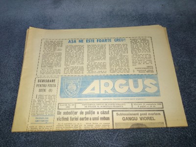 ZIARUL ARGUS 23 SEPTEMBRIE 1992 foto