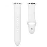 Cumpara ieftin Curea compatibila Apple Watch 1/2/3/4, silicon, 42/44 mm Alb