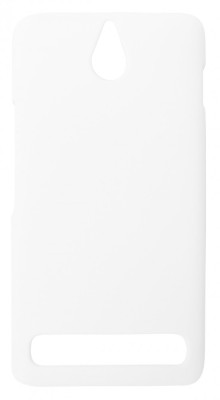 Husa tip capac plastic cauciucat alba pentru Sony Xperia E1 (D2004/D2005) / Sony Xperia E1 Dual Sim (D2104/D2105) foto