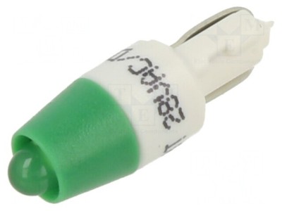 Lampă de control LED verde 28V foto