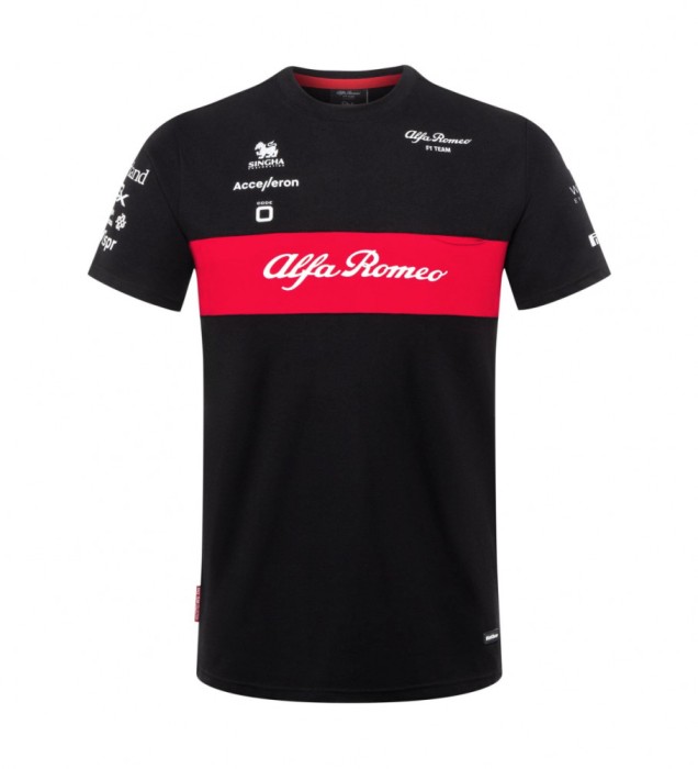Alfa Romeo Racing tricou de bărbați official black F1 Team 2023 - S