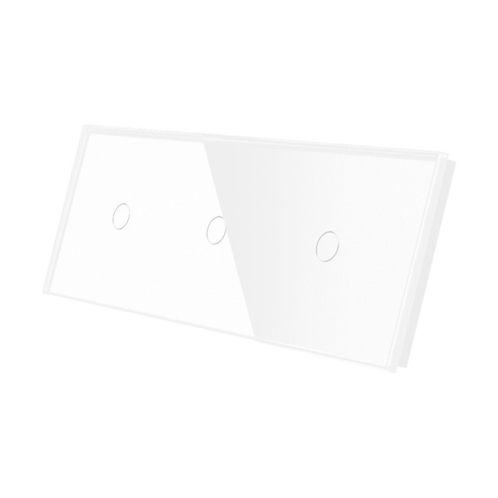 Panou Intrerupator Simplu + Simplu + Simplu cu Touch Din Sticla LUXION SmartElectro IntelligentHouse