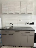 Mobilier bucatarie alb+gri ambianta