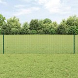 Cumpara ieftin Gard din plasa sudata cu stalpi 0,6 x 25 m Otel si PVC Verde