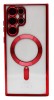 Husa Luxury tip MagSafe compatibila cu Samsung Galaxy S23 Ultra, Full protection, Margini colorate, Rosu, Oem