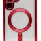 Husa Luxury tip MagSafe compatibila cu Samsung Galaxy S23 Ultra, Full protection, Margini colorate, Rosu