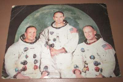 Carte Postala - Romania - Aselenizarea - Echipajul de pe Apollo 11 &amp;quot;CP144&amp;quot; foto