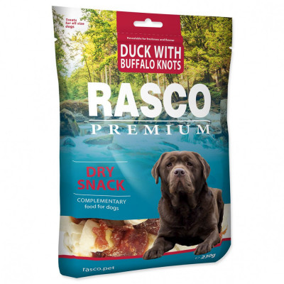 Rasco Premium Gustare uscată pe bază de rață cu noduri de piele de bizon 230 g foto