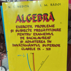 ALGEBRA EXERCITII PROBLEME SI SUBIECTE PREGATITOARE CLASELE IX- XII NEDITA