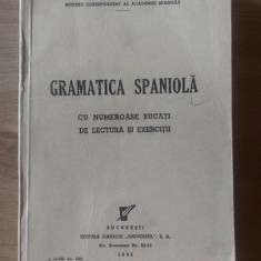 Gramatica spaniola cu numeroase bucati de lectura si exercitii- Al. Popescu Telega