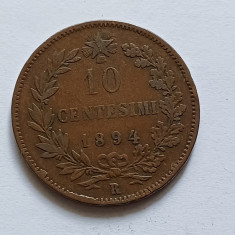 Italia -10 centesimi 1894-R-rara