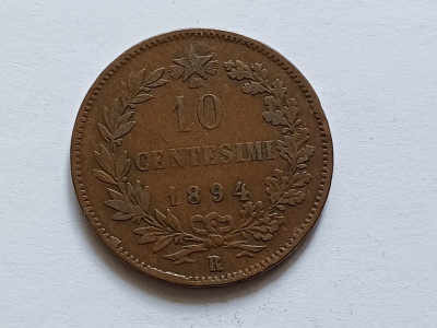 Italia -10 centesimi 1894-R-rara foto