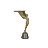 Icar-statueta Art Deco din bronz pe un soclu din marmura BJ-62, Religie