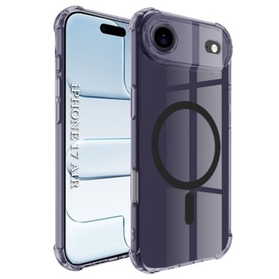 Husa iPhone 17 Air 6.5 Silicon Magsafe Fumuriu Negru foto
