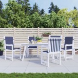 VidaXL Perne pentru scaune cu spătar jos, 4 buc., bleumarin, textil