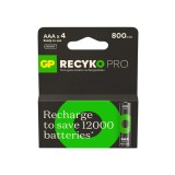 Set 4 baterii re&icirc;ncărcabile AAA / R03 Ni-MH GP ReCyko Pro 800mAh