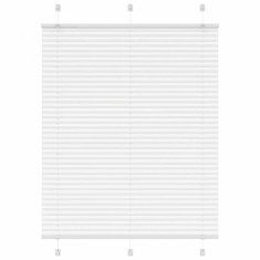 vidaXL Jaluzea plisată alb 110x100 cm Lățime țesătură 109,4 cm