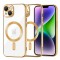 Husa MagSafe pentru Apple iPhone 14 Plus, Techsuit, Luxury Crystal, Aurie