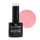 Cumpara ieftin Shimmer Rubber Base SensoPRO Milano - #73 Champagne Nostalgia, 10ml