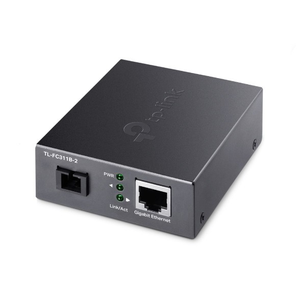 MEDIA CONVERTOR TP-LINK 1 x Gigabit RJ45 WDM Half-Duplex/Full-Duplex, SC single-mode fiber, 1&Atilde;&mdash; Gigabit SC Fiber Port, pana la 2km, montabil in sasiu