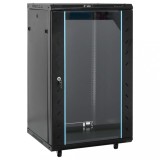 VidaXL Dulap de server, 18U, 19&quot; IP20, negru, 60x60x100 cm
