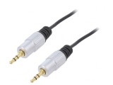 Cablu Jack 3,5mm la RCA x2 2m Aurit Negru PVC