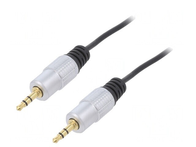 Cablu Jack 3,5mm la RCA x2 2m Aurit Negru PVC