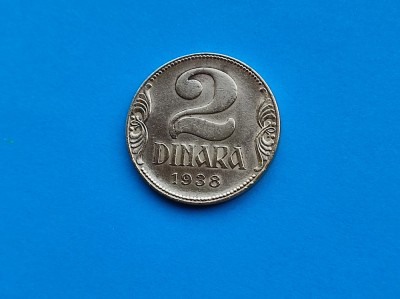 2 Dinara 1938 Yugoslavia-XF+++A foto