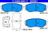 ATE 13.0460-5681.2 set placute frana,frana disc