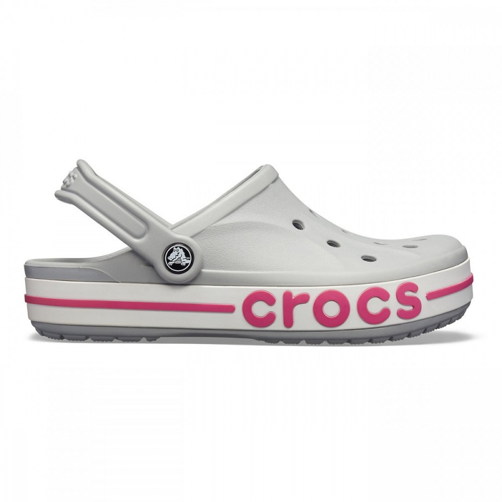 Saboti Crocs Bayaband Clog Gri - Light Grey/Candy Pink, 41 | Okazii.ro