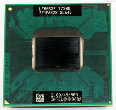 Procesor laptop Intel Core 2 Duo T7300 2,00 GHz 4M 800MHz foto