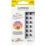 KISS imPRESS Just Press &amp; GO ! pachet cu gene fără noduri autoadezive Classy Natural 12 buc