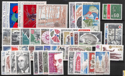 C5212 - Franta 1974 - lot timbre nestampilate MNH,anul complet foto