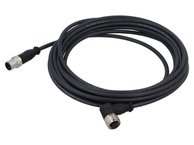 Cablu HARTING 4 pini PUR 5m pentru senzori și automatizări M12