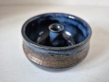 Bol ceramic suport de lumanare, Art Pottery, Artist made, semnat N 22