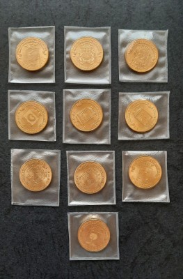 Lot 10 x 10 Ruble 2015 - 2016, Rusia, tematica diversa - UNC - A 2628, 2629 foto
