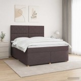 Cumpara ieftin Pat boxspring cu saltea Maro inchis 160 x 200 cm Tesatura