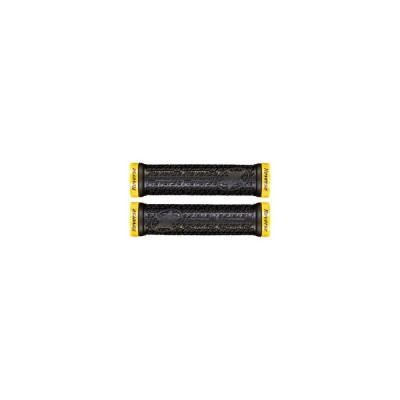 Mansoane Reverse Stamp Lock-On 135/30mm Negru/Galben Ultimate FactoryBikes foto