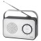 Radio portabil am/ fm cauciucat alb sencor