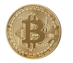 Moneda Suvenir Bitcoin, diametru 40 mm, model MJB 2018 foto