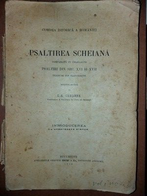 Psaltirea scheiana- vol 1 L. A. Candrea CU PLANSE foto
