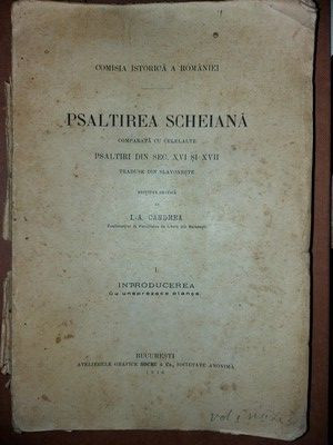 Psaltirea scheiana- vol 1 L. A. Candrea CU PLANSE