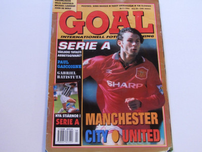 Revista fotbal - &amp;quot;GOAL&amp;quot; din Suedia (nr.4 /1995) foto