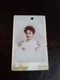 Fotografie tip CDV , portret femeie - Rembrandt, Craiova