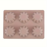Forma din silicon pentru briose,6 alveole,26x18x3 cm, diverse culori