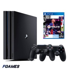Consola Sony Playstation 4 Pro Ps4 1tb + Doua Controllere + Fifa 21 PlayStation 4, Second-Hand
