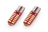 Set becuri auto cu LED CANBUS T10e W5W 24 SMD SILCA Alb 12V AVX-AM01444