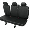 Husa bancheta cu trei locuri Practical DV3 Split Trafic imitatie piele neagra, pentru Nissan Primastar I, Opel Vivaro, Renault Trafic , cu bancheta f